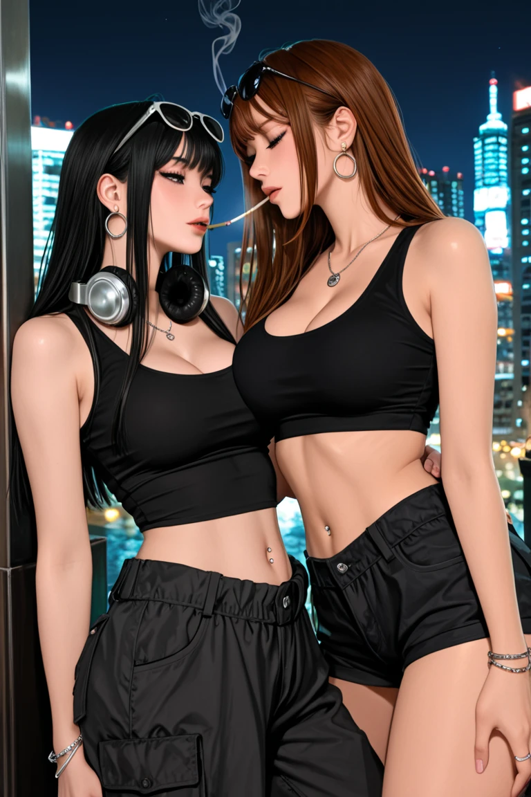(ultra realistic, highly detailed:1.4), best quality, masterpiece
girl, two 18 yo. asian women, two girls sitting next to each other, androgynous, gray tank top and panties, bedhead, flat chest, sitting on the ground, ((longtorso, ltso):1.3), tall