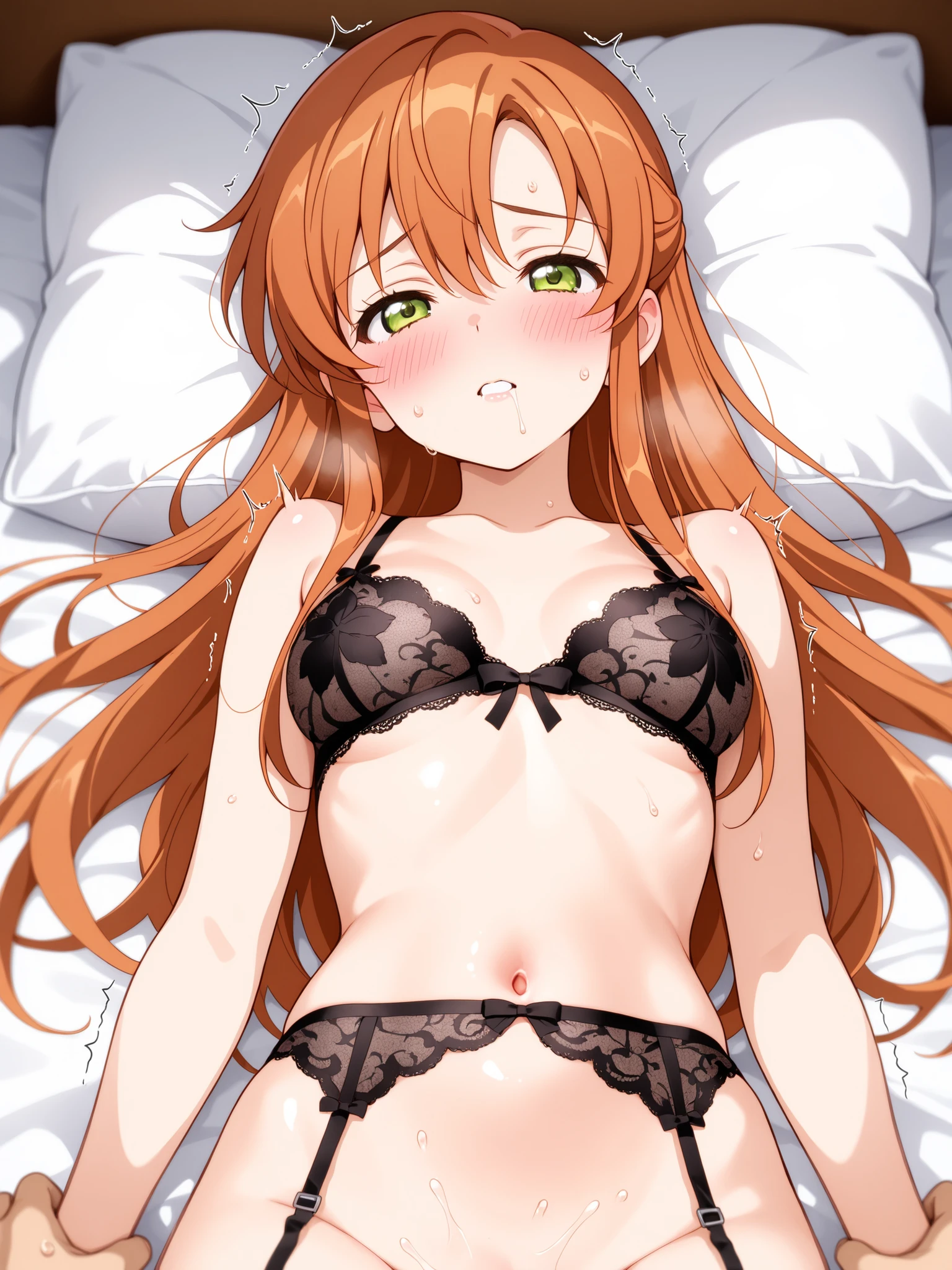 Browsing Caution Highest quality Best image quality 4k Asuna brown eyes Hair length 4k (((((Close ~ eyes)))) sleeping face sleep bedに横たわっている (((topless))) Cute green panties Raise your arms Spread your legs Sloppy posture nap ((Wet armpits))masterpiece, Highest quality, One girl, (Browsing Caution:1.0), Spread your legs, Sheet, Please put your feet up, nude, (pussyfocus:1.0), Sweat, Shiny skin, Heavy breathing, pubic hair, ( Sex, Sexual intercourse, put in, Heterosexual, Motion Lines, Motion Blur, Talking Spirit:1.1), (Lying down, On my back, bed,Subjective:1.1)
