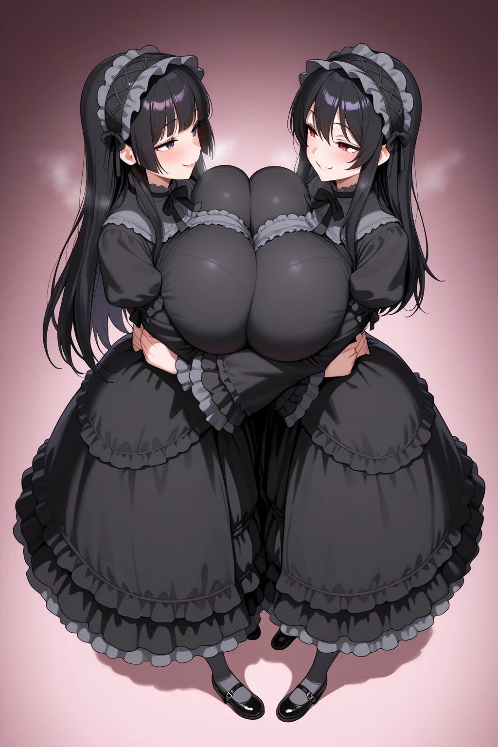 Chubby, busty, voluptuous, covered in liquids, tired, wearing tight maid outfit, slutty, maid, slave, showing off, bursting clothes, leaking from tits, growing, getting bigger, forcefeeding, torn clothes, growth