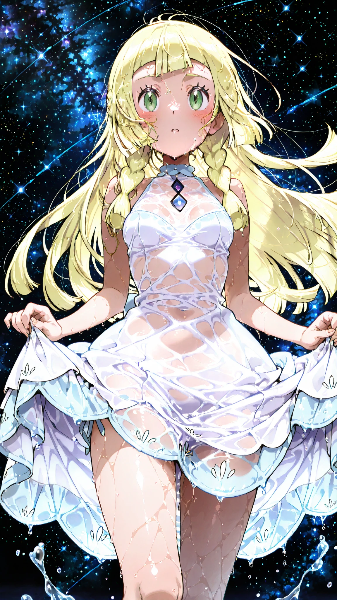 Open the dress ((Toddler girl)) ((5 years old))((naked)) Long blonde hair nsfw whole body Bright yellow rose garden smile Lift up the dress I can see your crotch Transparent White Lady White Hat ((Clothes open to reveal breasts))((Her clothes open and her vagina is visible)) ((A see-through mini dress with a small amount of sheer lace))((Hair Bun))(Very long hair))((Blunt bangs))((Bitch))((tsurime))((Big eyes))((Skinny body))((expensive))(Pale skin))((Vibrant purple botanical print))blue sky