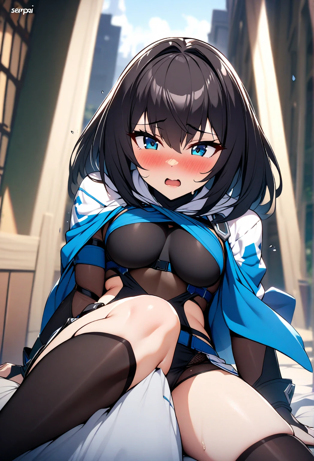 master piece、Highest image quality、highest quality、girl、((Frustrated expression:1.3))、(tears)、lie down、forced to spread legs、ample breasts、slender body shape、small nipples