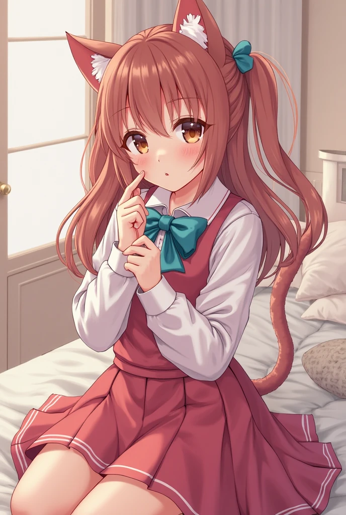 (Scribble on the face:1.8),(Highly detailed CG Unity 8k wallpaper), (Best Quality), (Super Detail), (Best Illustration), (Best Shadow), POV, Realistic lighting and shading, Natural light, Lens flare effect, BREAK, 1 beautiful girl, Solo,(Cute:1.5),(Chibi:0.8), (kawaii:1.5),(Lori:0.5), BREAK, ( (17 years old girl), Very detailed, colourfull, highest details, BREAK, (Huge breasts: 1. 2,), Clear skin, Beautiful skin, Shy skin, 1 beautiful girl, Brown hair, (Cat ears, Ponytail, medium-Long hair: 1. 2), (Light blue eyes, long eyelashes, Double eyelids: 1. 2), Solo, gleaming skin, BREAK, (Turning red:1.2), (She has her hair tied in a bun.:1.0), (Barefoot with colorful nails:1.0), (Pink belly roll,Pajamas for girls:1.2), (pink scrunchie:1.0), (star-shaped earring:1.1), (Lace headband:1.0), (Cute Accessories:1.3), BREAK,(Angle from the back,Washstand,Standing in front of a mirror:1.1), (twogirls:1.1), Standing ,(Face to face:1.2) Through the mirror, (hands on one's face:1.2), Large full-length mirror, (specular reflection),