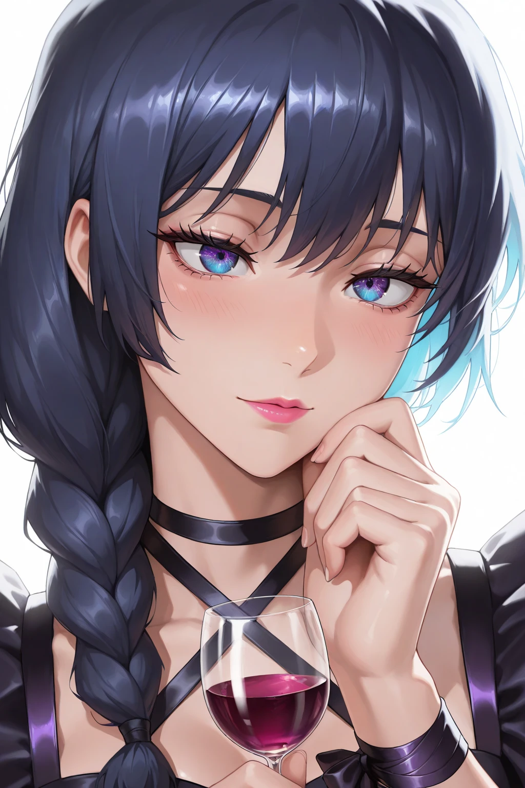 (masterpiece:1.2),best quality,(highres:1.2),(incredibly absurdres:1.4),(extremely detailed face:1.4),(highly detailed eyelash:1.6),highly detailed eyes,sharp details,high contrast,(shiny skin:1.2),beautiful fingers,elegant,elegant face, (childish women:1.2),thick body,sexy body,hanging breasts,(massive breasts:1.2),perfect round breast, face,1girl,animal,traven,indoor, black waiter suit,black border,blue eyes,breasts,cloud,day,medium breasts,letterboxed,lighthouse,bob hair,looking at viewer,official alternate costume,outdoors,pillarboxed,smile,solo,blue bob hair,blue hair, cat ears, cat tail, bartender, npc