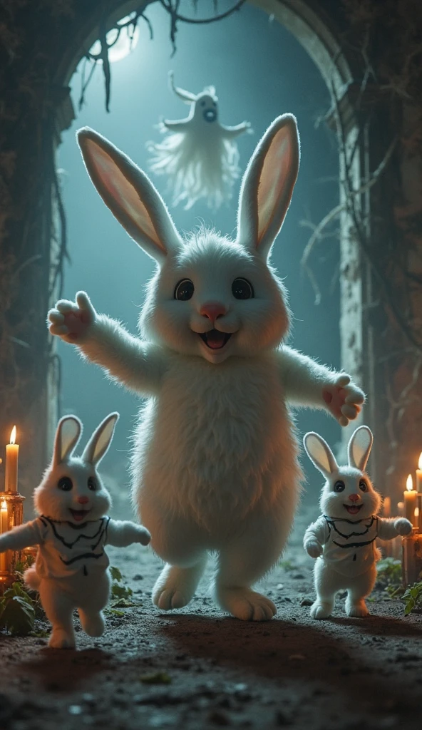 The big rabbit is sick, two rabbits look, three rabbits buy medicine, four rabbits boil, five rabbits die inexplicably, six rabbits lift, seven rabbits dig a hole with their heads stuffy, eight rabbits come to bury, the small tombstone of the dark forest, is the cold corpse of the rabbit, the cry of sorrow is long gone, the sun slowly crawls out, the nine rabbits are sad on the ground, and the ten rabbits ask why? Nine rabbits said that five rabbits would never come back