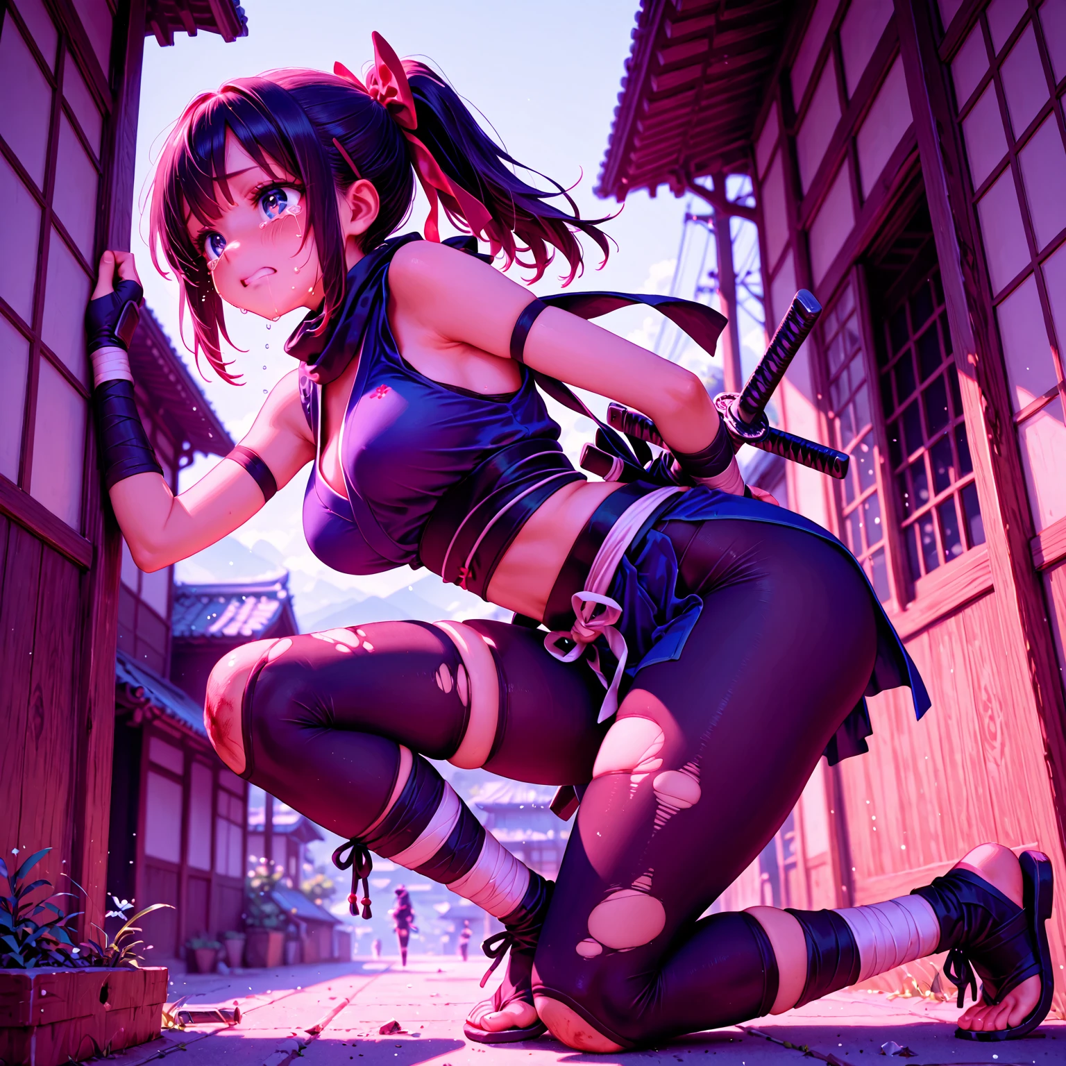 Ninja girl sexy pose waifu style