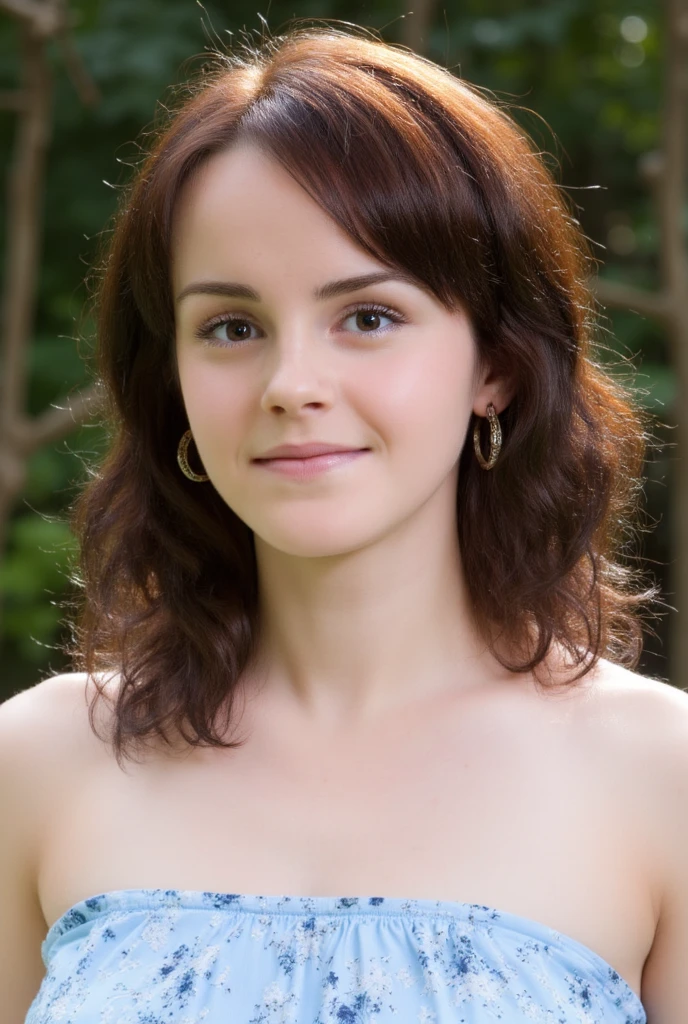 (Realistic:1.5), Very detailed photo of a stunningly beautiful young woman in tiny clothes.. Long rusty blue hair fluttering in the wind . Dazzling and glowing orange-red eyes, Cute sexy, Nude,  pleasure, The mouth smiles widely with joy. Tilt to the camera. Freedom-loving personality. Looking straight into the camera and winking
