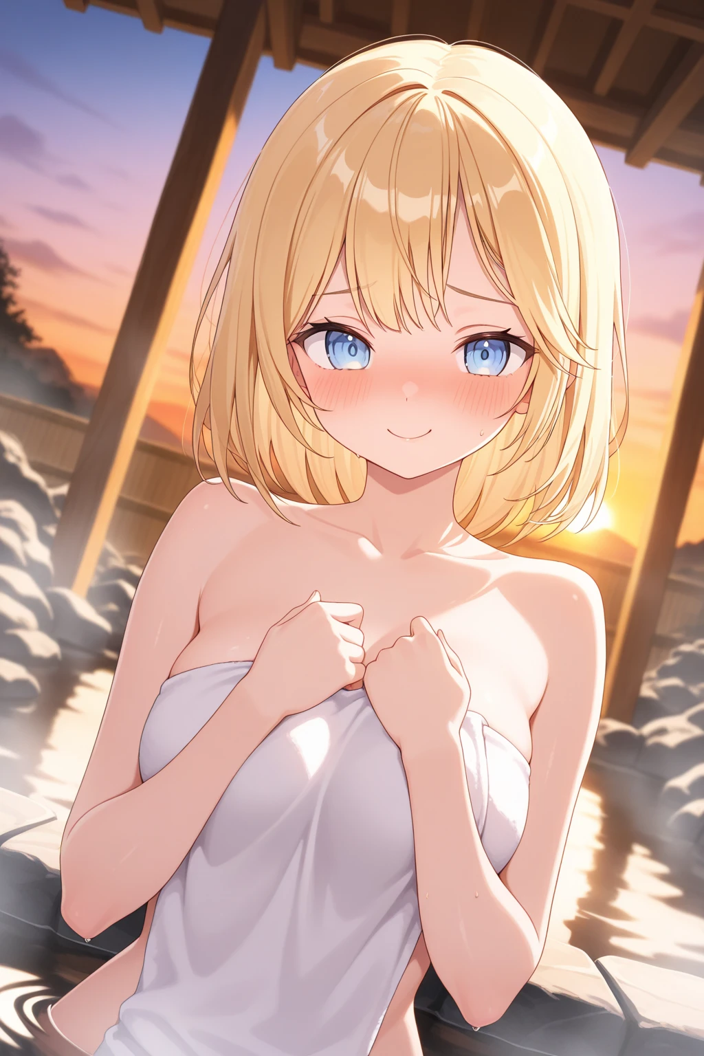 Kizi, Blond Haarfarbe, Haare, big breasts, Perfect Body, completely naked, UHD, UHD, super detail, best quality, highres, high details, high quality, textured skin