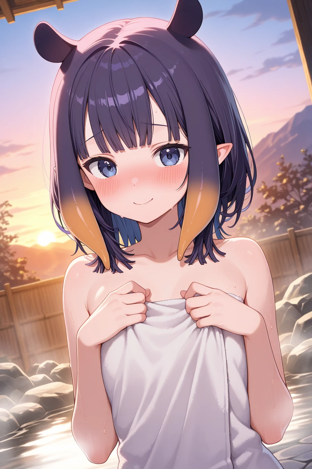 (masterpiece:1.2), (highest quality:1.2), perfect eyes, perfect face, perfect lighting, desert, (((((nude))))), nsfw, , 1 boy,purple hair, gray eyes, twin tails, short hair, cute eyes looking at the viewer, (fang), closed mouth, ((((disdain)))), ((abs)), arms behind head, Upper body, Large size, spread legs, small breasts, (((scared))), ((grin)), Sweat, ((((brown skin))))