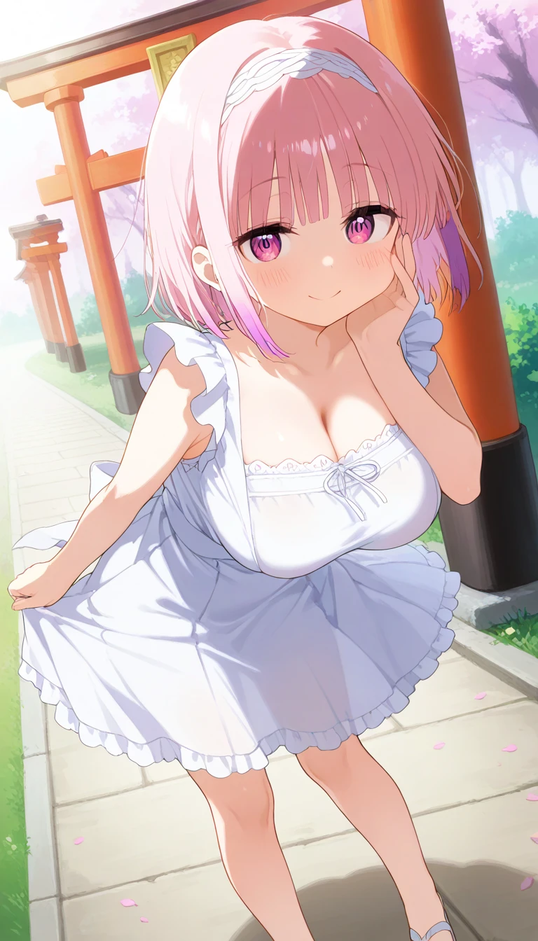 naked apron、pink、（（transparent、））super big breasts、NSFW、