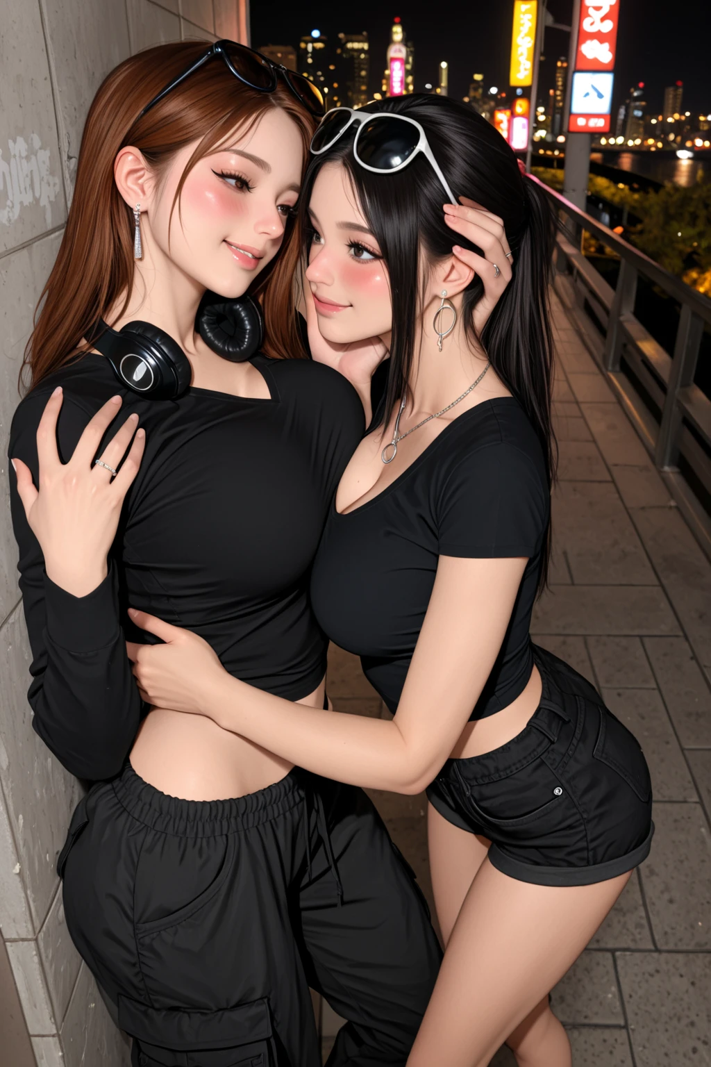 Enamel Bodycon、Arm Swinging Pose、a miniskirt、Full smile