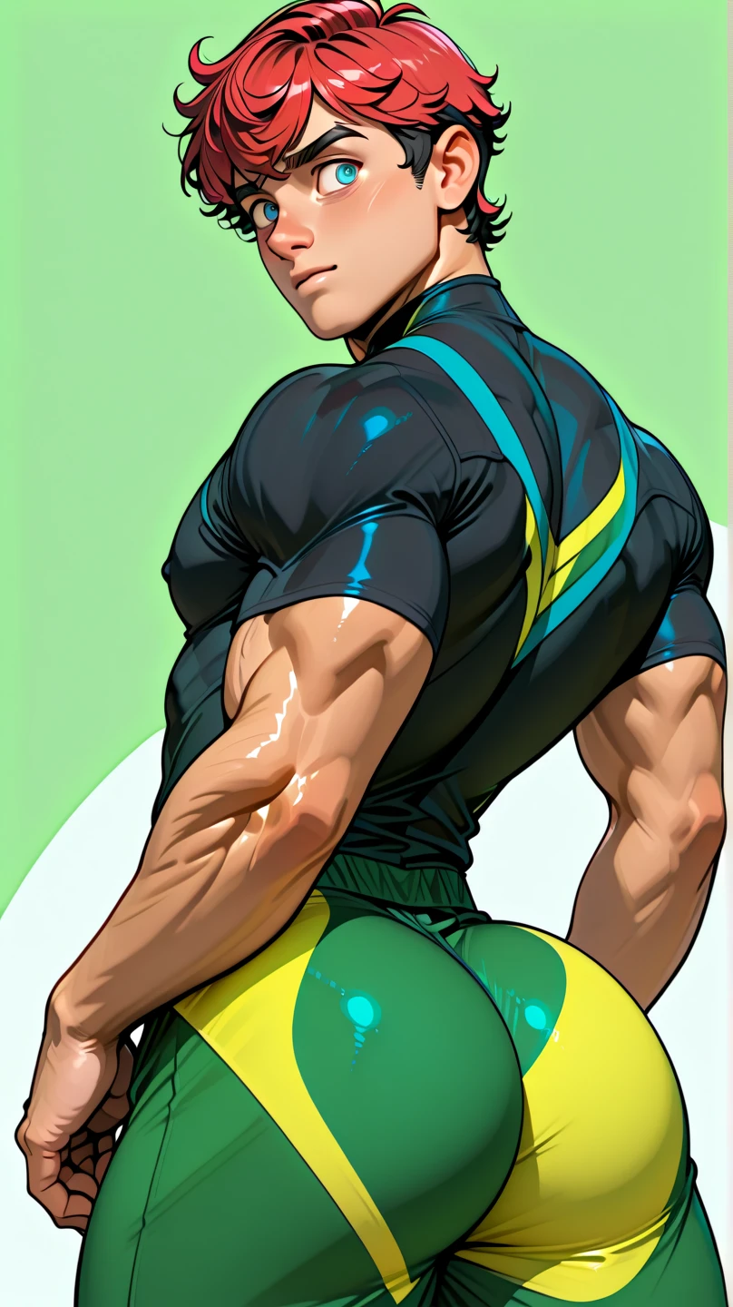 (toned body) abs(muscular:1.5) <lora:PokkutiV3:0.45>
(photorealistic, masterpiece, highres, best quality, ultra detailed, detailed background:1.2), 1girl, green eyes, short messy red hair, small perky breasts, toned, dark skin, black choker, cyberpunk, outdoors, gas station, smug, doyagao, rain, motorcycle, leaning against motorcycle, bikesuit, wet, wet hair, wet clothes<lora:MuscleV2:1>