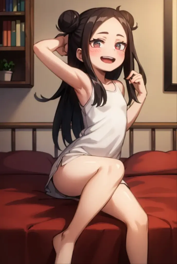 #1boy、#takagisan.#Takagi-san、#masterpiece、#highest quality、8k、#first person perspective、#Viewer&#39;s perspective、on the bed、straddle、Ahegao、Drool、M-shaped spread legs、spread your legs、stick out your butt、Semen dripping from pussy、#night、#The curtains are closed、#dark、#thin dark lighting、#Lower body naked、