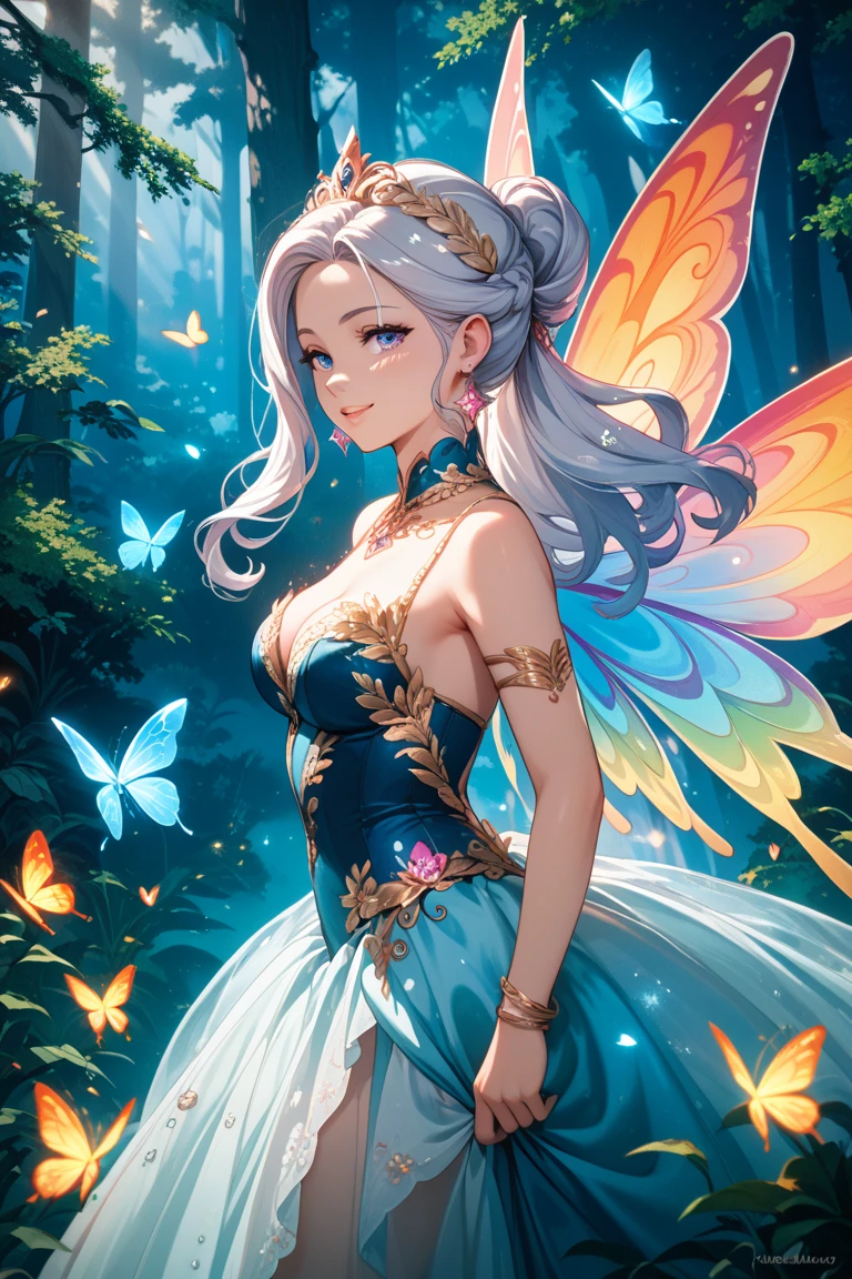 8k, masterpiece, highly detailed, breathtakingly beautiful 1girl, (titania_ffxiv), close-up, smiling <lora:titania_ffxiv-1.0:0.7>