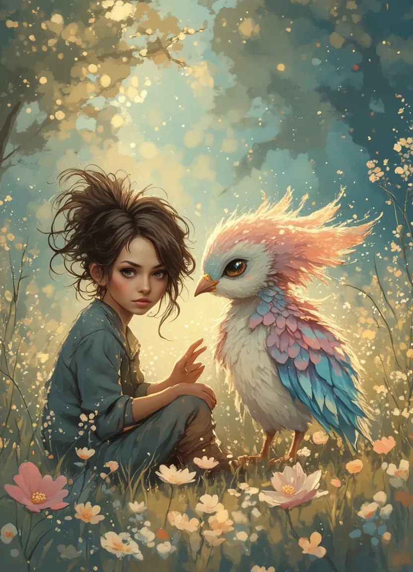 purple chick burping rainbow, realistic, Ultra HD, 8k, (hdr), epic realistic, faded, ((neutral colors)), art, (hdr:1.5), (muted colors:1.2), pastel, hyperdetailed, (artstation:1.5), warm lights, dramatic light, (intricate details:1.2), vignette, complex background, rutkowski