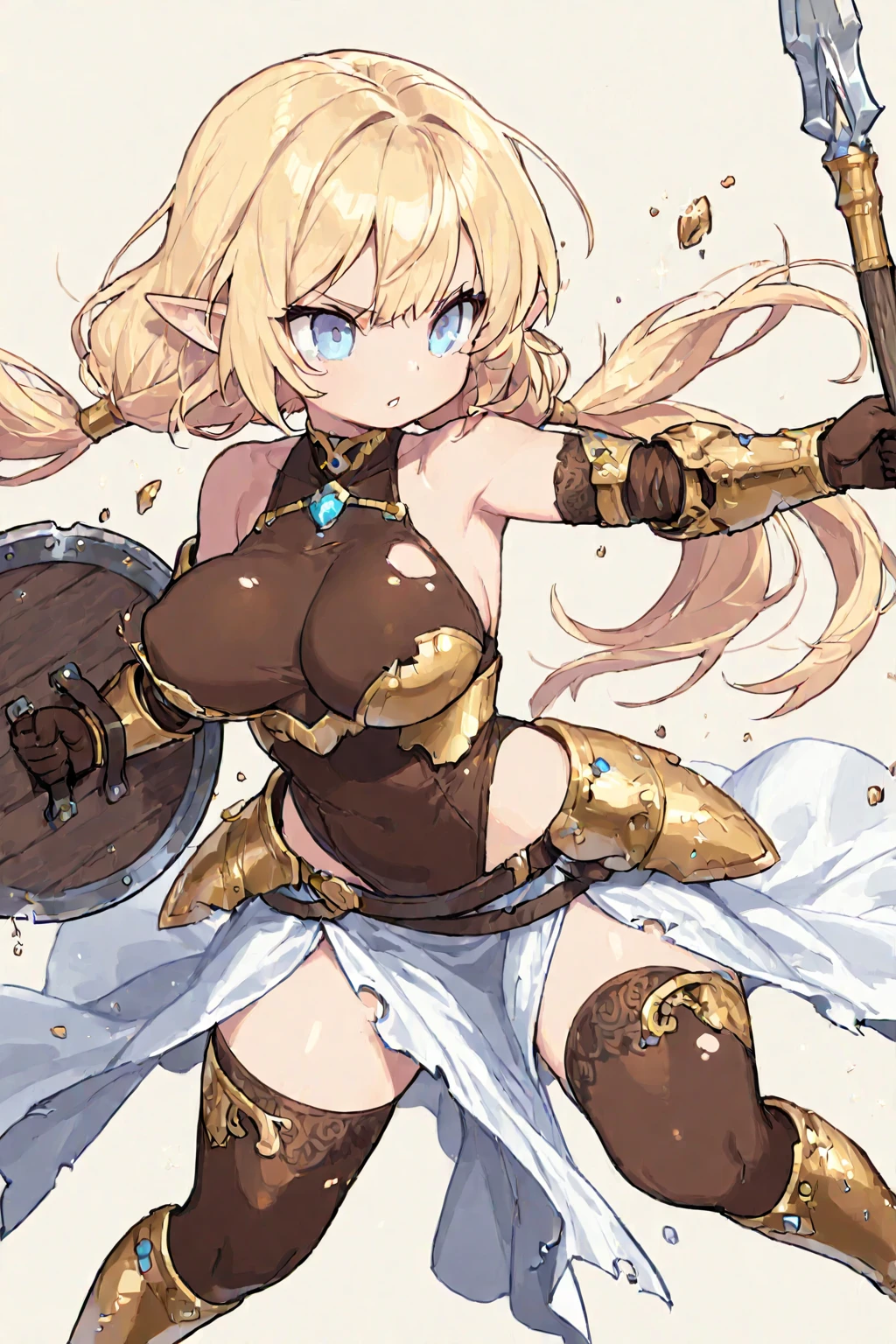 (masterpiece:1.2), (highest quality:1.2), perfect eyes, perfect face, perfect lighting, desert ((((white bikini armor)))), nsfw, 1 girl, blonde, yellow-green eyes, one eye closed, (((wavy hair))), bun_head, medium hair, cute eyes looking at the viewer ((From above)), ((abs)), (fang), sweat, closed mouth, (((cum on pussy))), (((glaring))), smile, ((contemptuous)), ((disdain)), contrapposto, crossed arms, ((big breasts))