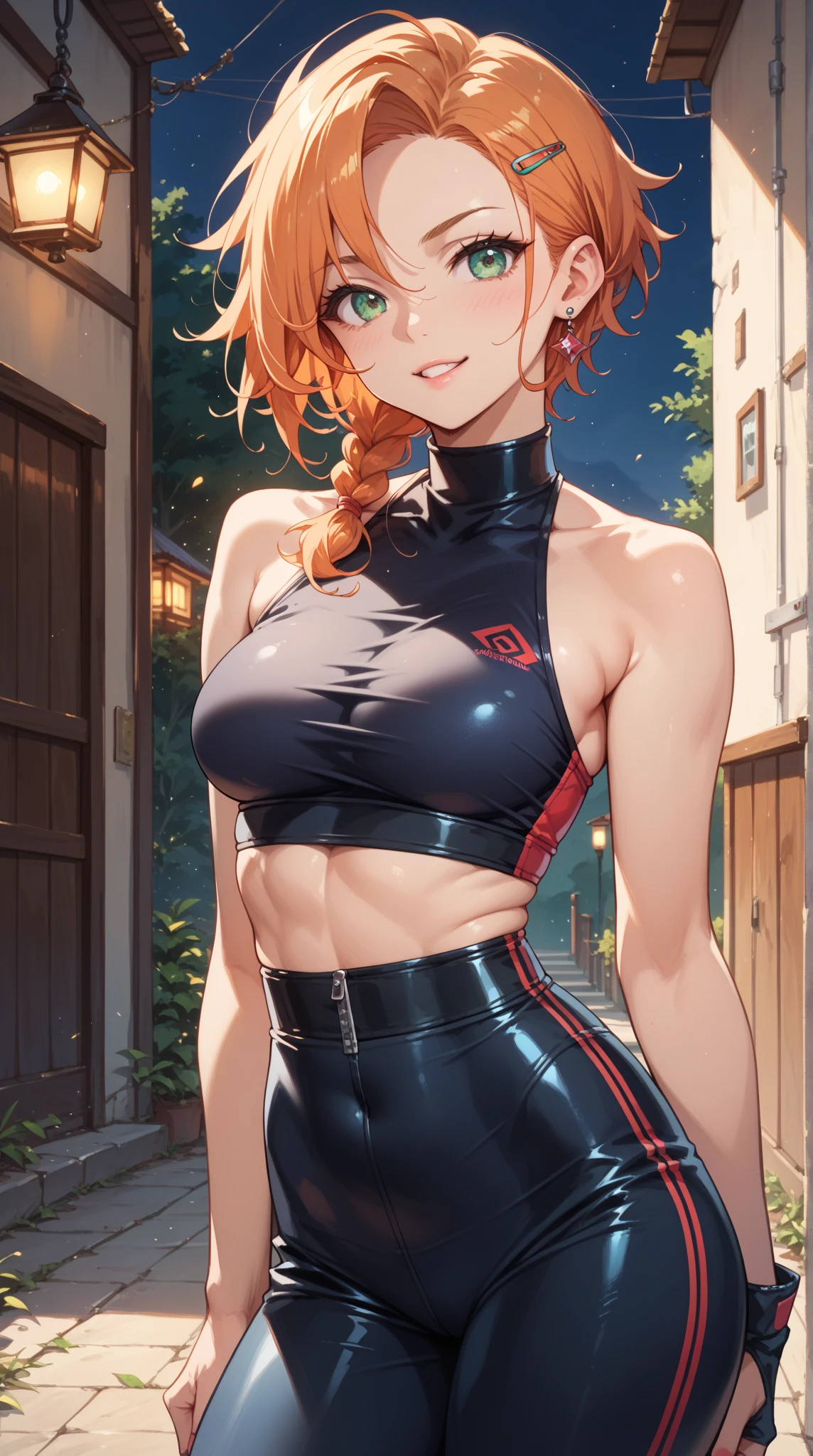 score_9,score_8_up,score_7_up, big breasts, beautiful Woman, ((redhead, sad smile)), (((furry_shoulderless_croptop))), (((lace_skirt))), fullbody shot, (((after_shower, wet_hair)))
