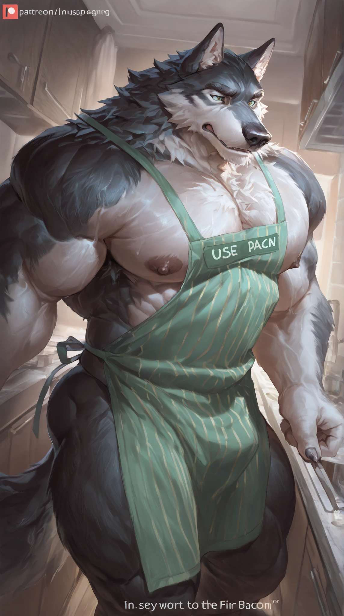 (Best quality: 1.0), (Super High Resolution: 1.0), (masterpiece, best quality:1.2), detailed, detailed hands, detailed eyes, score_9, score_8_up, score_7_up, furry, anthro, ((dragon)), ((solo)), grandpa, (about 70 years old), (manly), horns, handsome face, huge, bangs, white beard, beard above mouth, fluffly fur, nipples, looking pleasured, sexually, sexy pose, NSFW, (apron), nude, bulge, flaccid, in heat, panting, sweat, sweaty, musk, (skinny, shy), hands touching, (looking at viewer, shy), blushes:0.3, wearing glasses, first person view, close up view, (by bebebebebe, by syuro)
