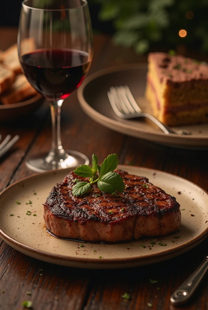 beef steak
garnish: fried potatoes, tomatos
Aperitif: red wine
photo, 100mm lens, muted colors, <lora:epiNoiseoffset_v2:1>, <lora:theovercomer8sContrastFix_sd15:1>