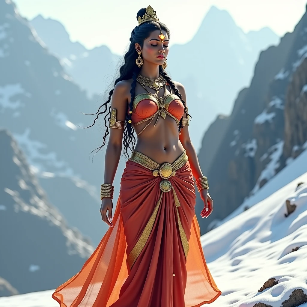 Goddess Parvati, daughter of the Himalayan king Himavan