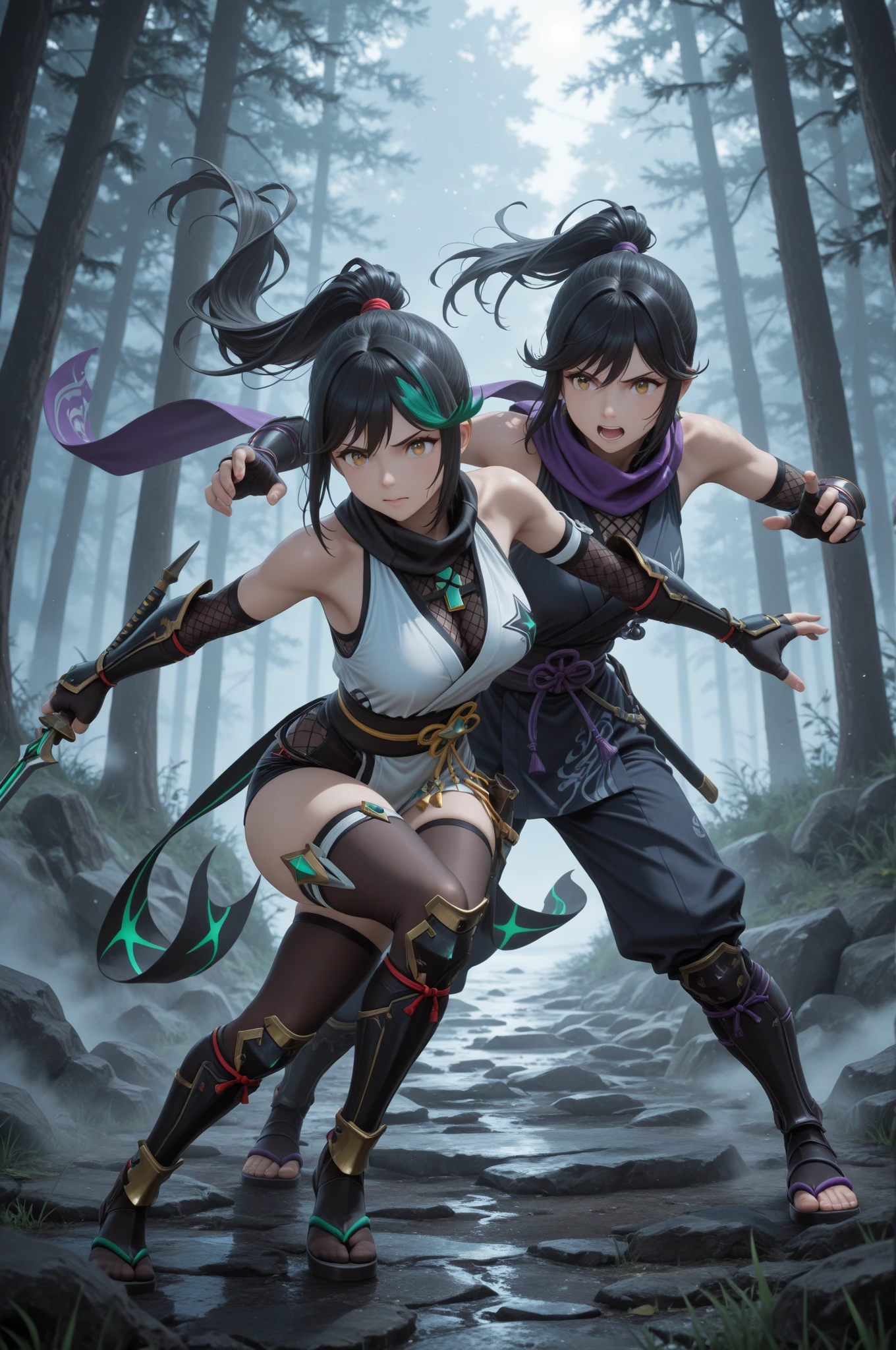 Two women having fun in the dojo、obscenity:1,2、Metamorphosis:1,2、Lesbian Mika:1,2、Grabbing each other's buttocks、the kiss、yuzuriha、ninjartist、tiny chest、、red blush、is crying、お漏らし、tre anatomically correct