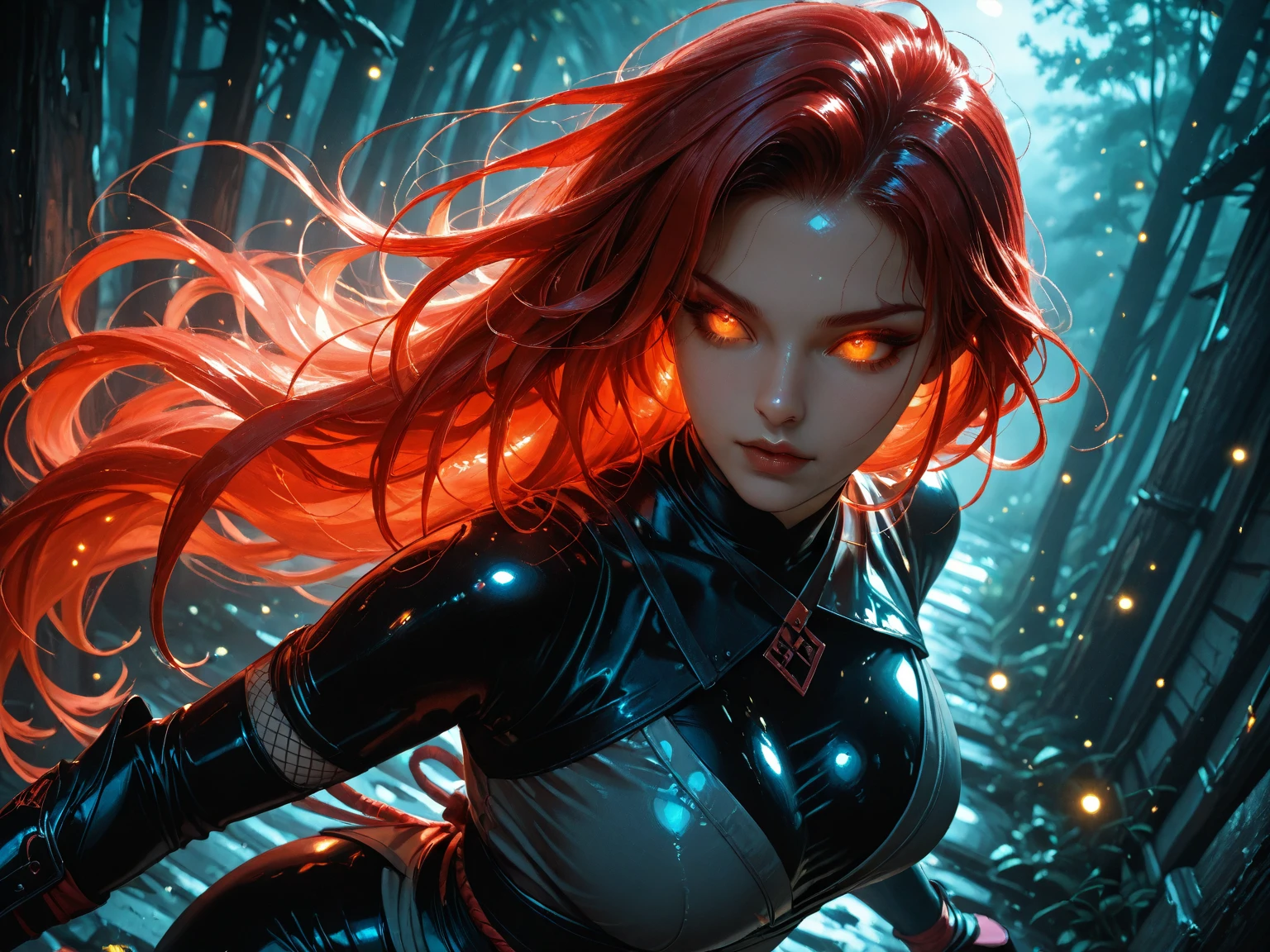 high contrast,  swirling light, (dark:1.2), deep shadow, darkness, realistic, closeup,

([Nina Dobrev|Adriana Lima]), 1girl, solo, red hair, sharp face, long hair, flowing hair, blue eyes, dynamic angle, full body, thicc,
magic circle, dark fantasy,

masterpiece, best quality, ultra-detailed, best shadow, BREAK,

[(colorful explosion psychedelic paint colors:1.2)::0.20],
thepit bimpo, sexy, glossy, armor,

hyper realistic, alive,
cinematic light, colorful, hyper detail, dramatic light, intricate details, pain splatter, depth of field, fire particles, broken glass, (sweltering:0.7),
