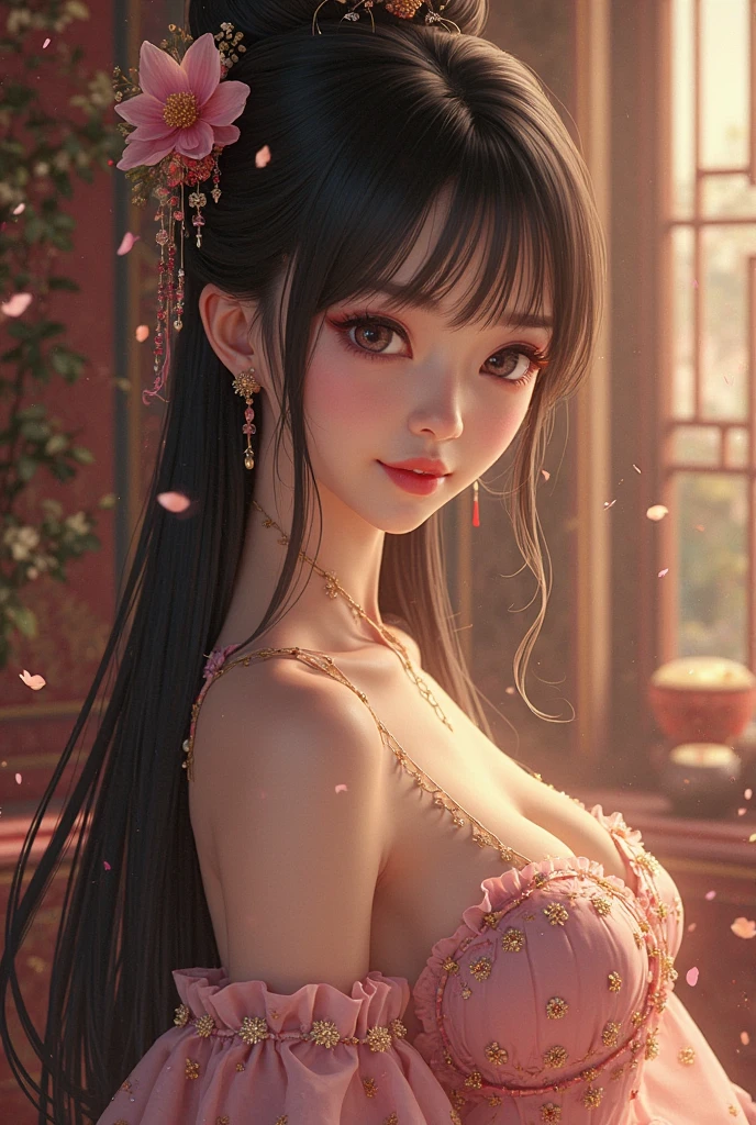 最high quality, masterpiece, High resolution, One person,chinese wedding dress,hair ornaments,necklace, jewelry,Beautiful Face,On top of that_body, Tyndall effect,Realistic, Dark studio, Rim Light, Two-tone lighting,(Skin with attention to detail:1.2), 8k uhd, Digital SLR, Soft lighting, high quality, Volumetric lighting, Frank, photograph, High resolution, 4K, 8k, Bokeh