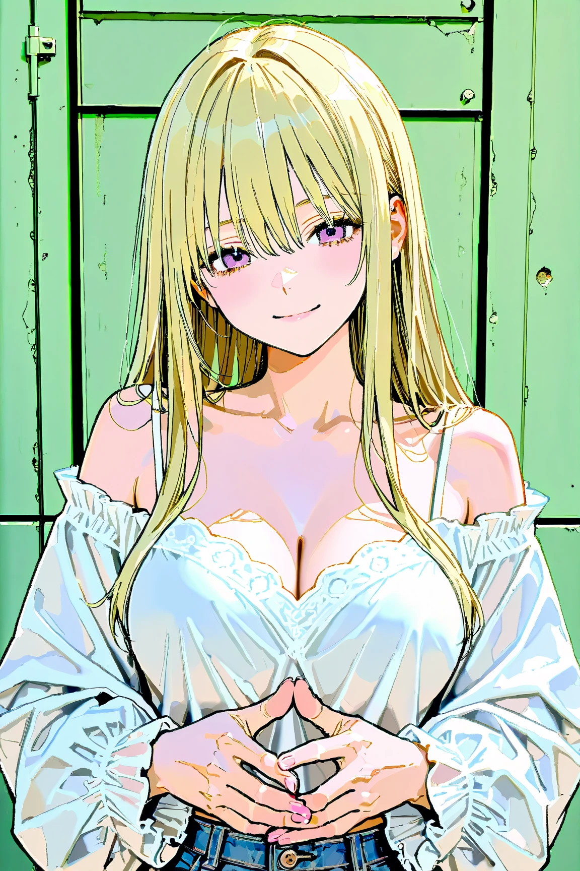 顶级animation质量，animation，HD，1080P，solo，(cygames)，a woman，very sexy，extremely detailed yellow hair and rainbow eyes，(messy hair) with neat bang，(only wears Bikini，Transparent shirt coils waist)，in the rainforest，[at night]，background blur，sexy feeling，Ray tracing，cinematic shadow，best light，warm feeling