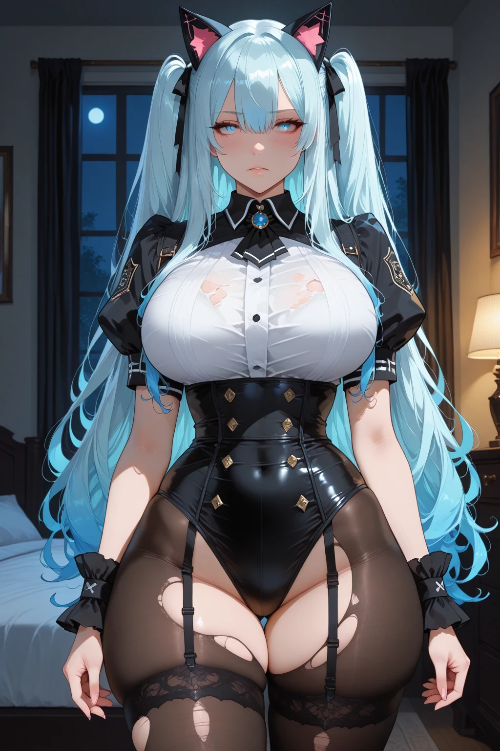 Mature Woman, Woman in a futuristic suit, Highly detailed face, nice, Tomboy, mother, (Very large breasts), (Mature Woman), Mature Face, (Mature Woman), Stealth Suit, Cyber Suit, Anime girl in tight suit, sf, Elegant body, Earrings, gloves, Knee socks, Milfication, Bee Rabbit, nude, Female protagonist, Depth of written boundary, Volumetric Light, Detailed lighting, Detailed Texture, BoobsCyberpunk, Biomechanical , masterpiece, Better eyes, (Top quality eyes), sfの背景,