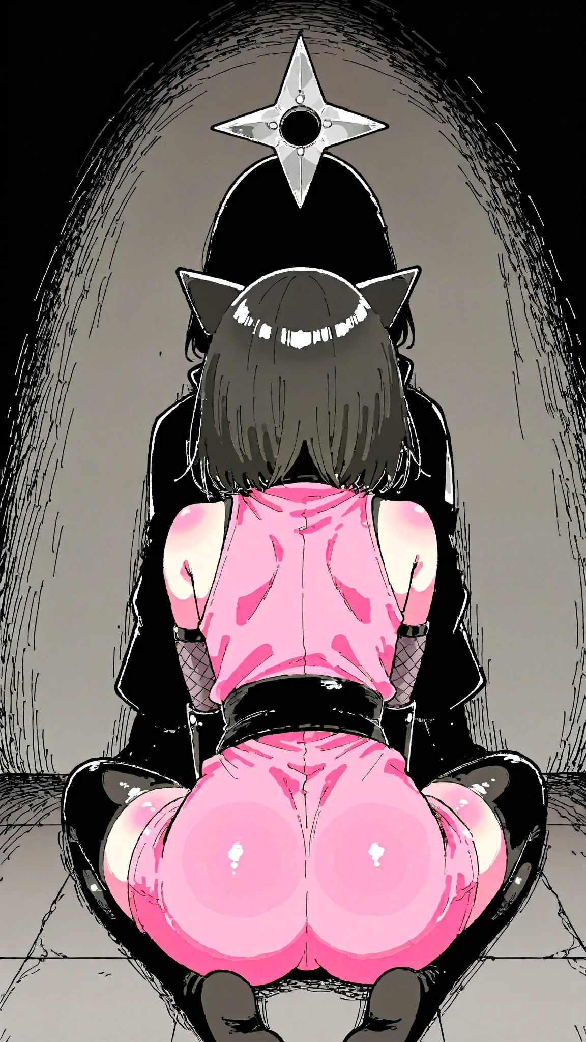 1 sissy boy, hypnosis, mucus, empty eyes, heart shaped pupils, mind control, nsfw, collar, humid, FOG, brainwashing, Rubber Suit, Chastity belt, Pink rays, corruption, masterpiece, Highest quality, latex, bodysuit, corruption, sexual ecstasy, orgasm, breast grab, anal sex,