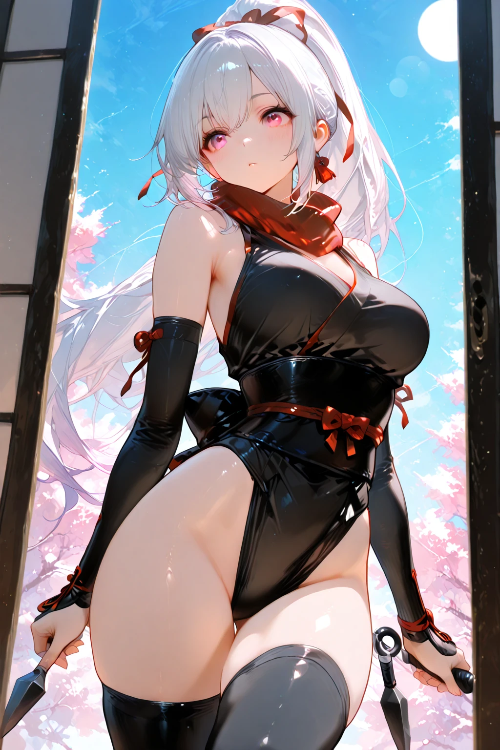 Buttocks close-up,Backless,Fat buttocks,Long purple-gray hair,Backless Nude,plump thighs,Childlike giant breasts,Sway with the wind,Adds a bit of agility,Rich in layers,Surrounded by autumn leaves,Hips,Pure white flower marriage