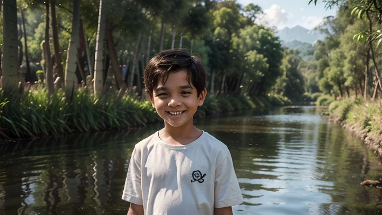 Un enfant qui bois de l eau