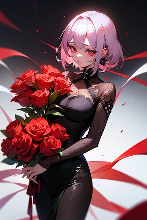 A lush flower instead of the left eye 