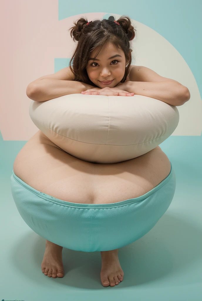Blond Woman,full blueberry inflation,spherical inflation