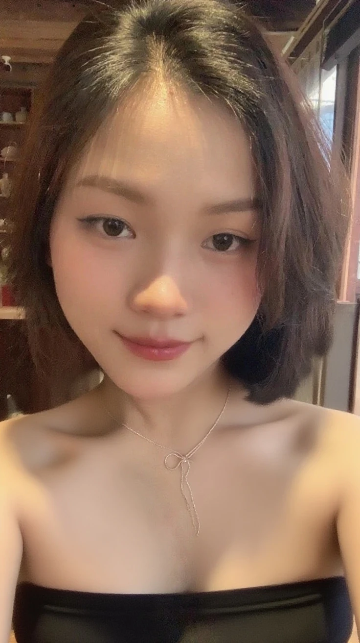 ((Highest quality, 8k, masterpiece: 1.3)), sharp: 1.2, Perfect Body Beauty: 1.6, ((Layered Hairstyles, Small breasts: 1.0)), bed, ((Small face)), (((ponytail))), ((necklace)), Earrings, ring, Bracelet, Hair Accessories, (You can see the cleavage well), ((No bra)), ((Beautiful young teenager woman)), ((Straight nose)), (Eyeliner), Armpit Hair, Bristles, ((Beautiful Skin)), Feminine curvaceous figure, (((Legs closed))), Wavy Hair, Beautiful attention to detail, Super detailed, Highly detailed face and skin texture, fine grain, double eyelid, Black Hair, Big Ass, Lower Body, Thighs, (((Skinny))), Wet and shiny lips, smile, Blushing, Get a grip on your body, ((Anatomically correct human body)), ((Crisp body shape)), Ribs, clavicle, Protruding skeleton, Raised hair, A face without nasolabial folds, (((Off-the-shoulder clothing of any color other than black))), (((mini skirt)))