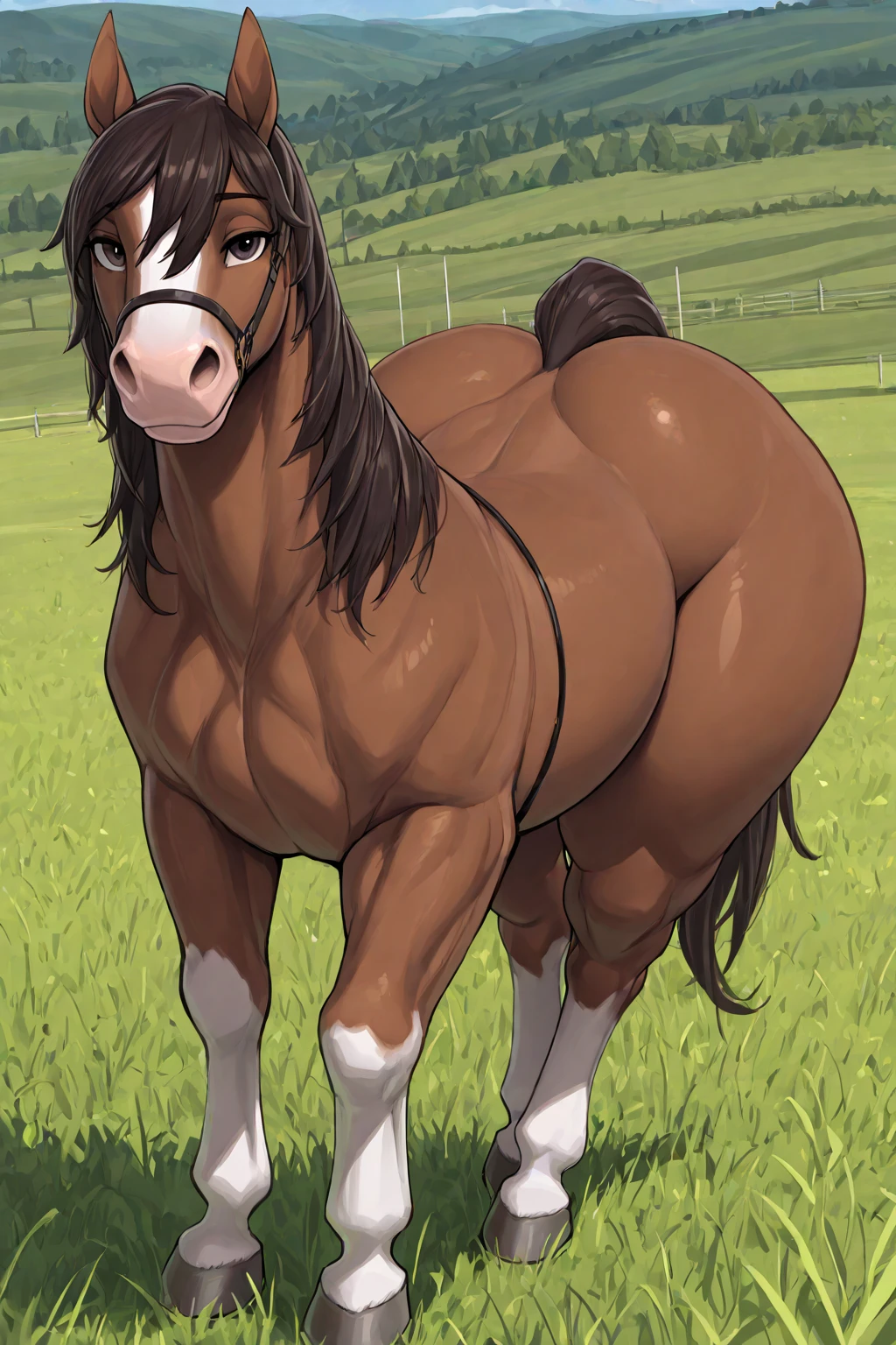 hairy female antrum, 8k, Movie, Masterpiece quality, semi-realist, high detail, big ass, NSFW, pussy, horse ass, horse Pussy, horse anus