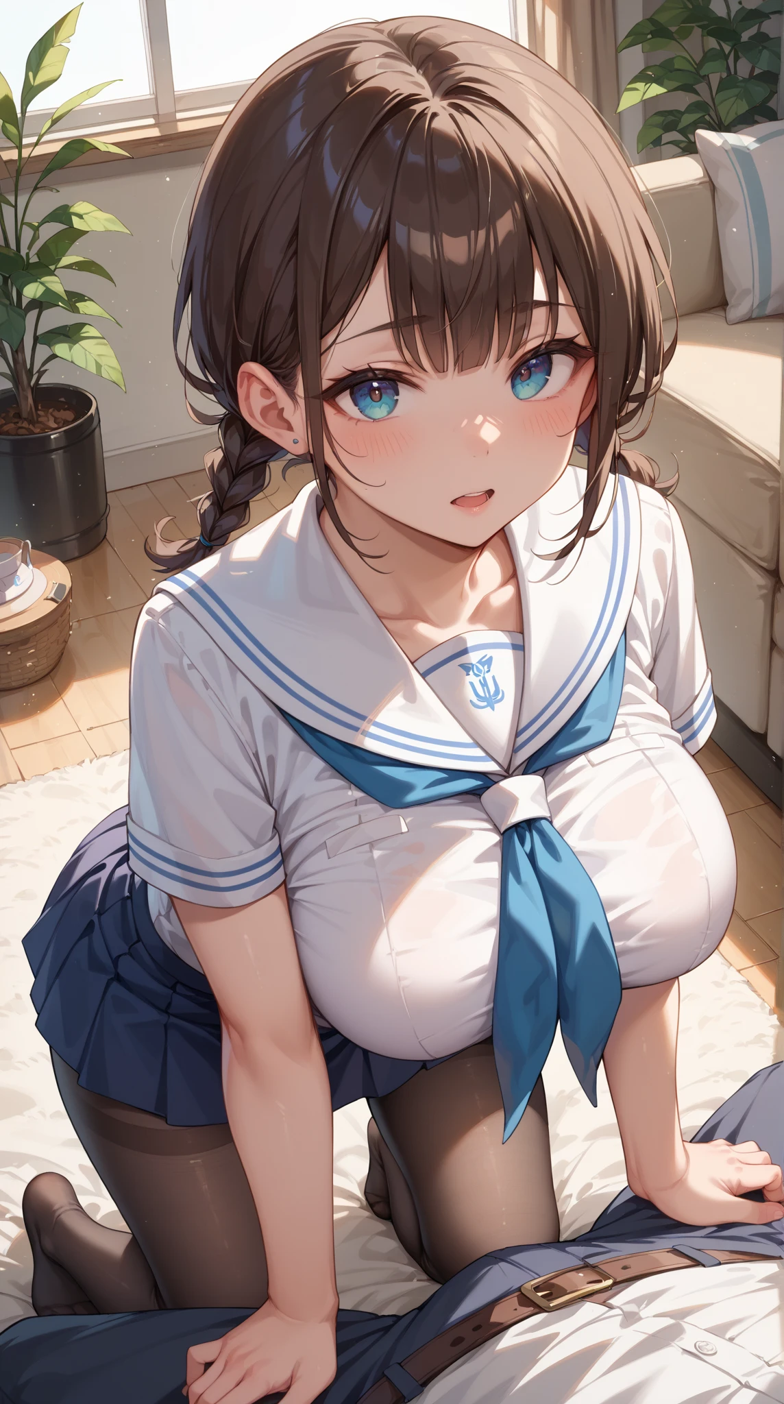 high resolution、4K、Masterpiece、2 big breasted girls、One Man、2 girls、Face-to-face sitting position、Sex、Bare your breasts、Exposing the breasts、classroom、School、stand、Micro Mini Skirt、No panties、Pussy、Nipples、blush、Absolute area、Masturbation、Love juice、Climax、Squirting、Full body portrait、tough、stand、vibrator、Black Pantyhose、Masturbation、Pantyhose pull
