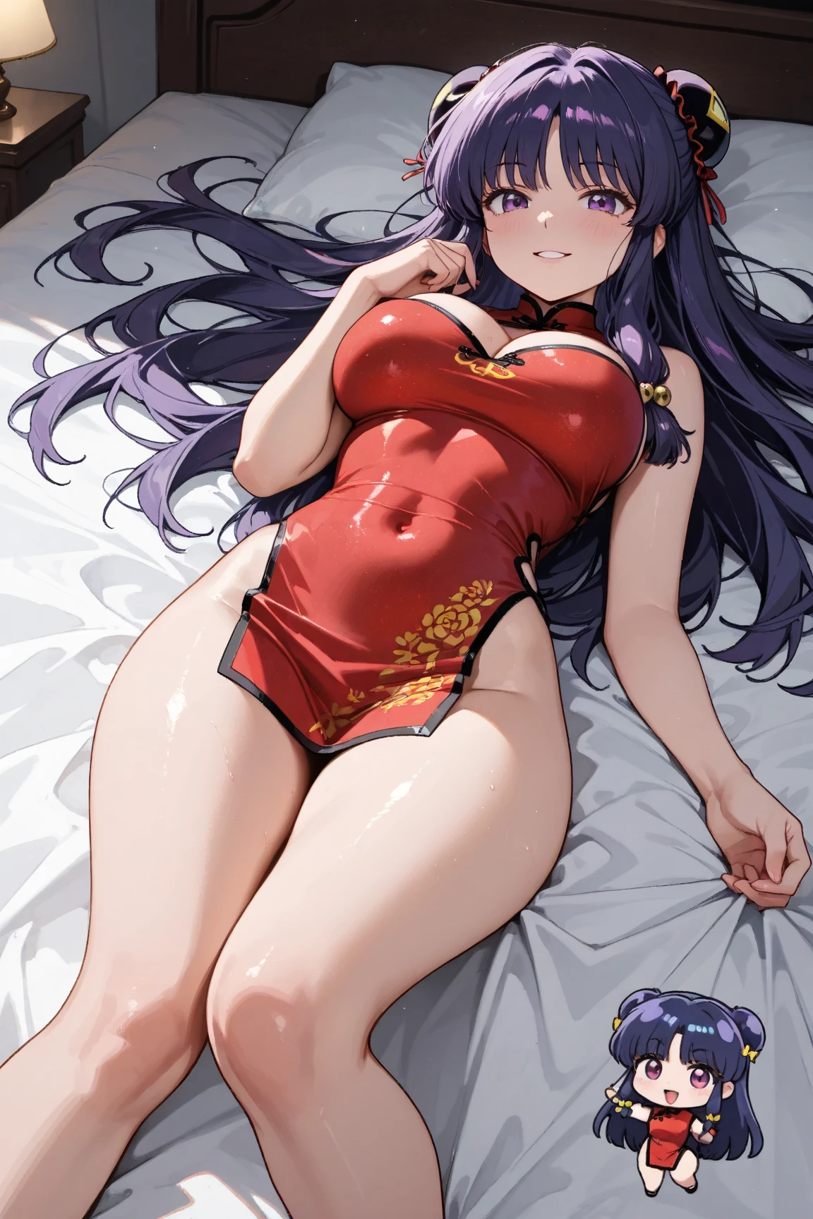 masterpiece, high resolution, best quality, beautiful art, rendered art, well formed hands, body and fingers, 1 woman, solo, Xiangling (30 years old), grown up, adult, big breasted, cleavage, wearing a Tyris Flare outfit, sexy and skimpy bikini, alluring body, full body, sexy legs, hips and thighs, ryona, in peril, defeated,knocked out, unconscious, closed eyes, lying down on the sand, passed out, exhausted, breathing heavily, sweating, sexy defeated pose, extended exposed full body, bouncing breasts, sexy smirk on her face, defeat and KO scene, beach background 