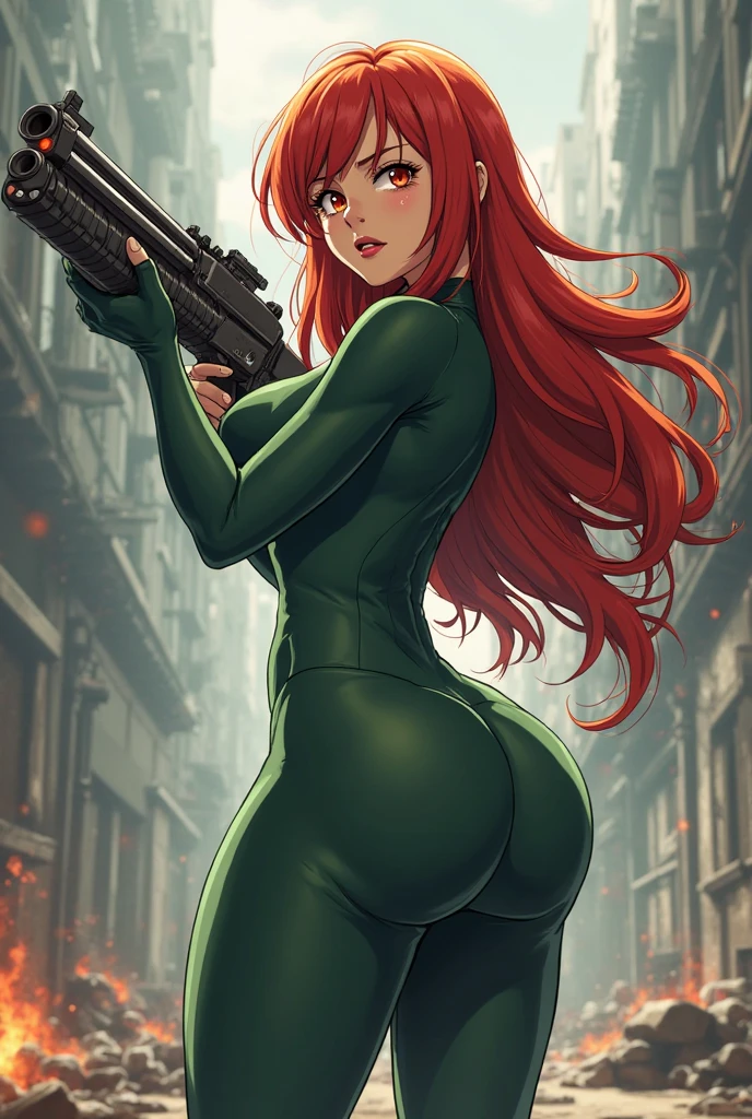 ((masterpiece)), (realistic: 1.35), best quality, (8k, best quality, masterpiece: 1.2), ultra-detailed, illustration, back, esla this back gorgeous face, beautiful hair detailed, a girl, teen, sexy young ((solo)), lock, mecha_musume, cyborg, (cool_movement), best quality, masterpiece, ultra-detailed high res, (photo-realistic: 1.4), short high school skirt, thong panties, full body, long red hair, wet hair, emerald green eyes, thick shapely thighs, big ass Perfect, naked, (high quality), (realism), 8k, sexy young, sexy realistic, best image quality, masterpiece, super high resolution, (fidelity: 1.4), city, cyberpunk, simple background, detailed materials, beautiful highlights, beautiful shadows, volumetric lighting, subsurface scattering, good anatomy, good proportions, (mature adult: 1.15)