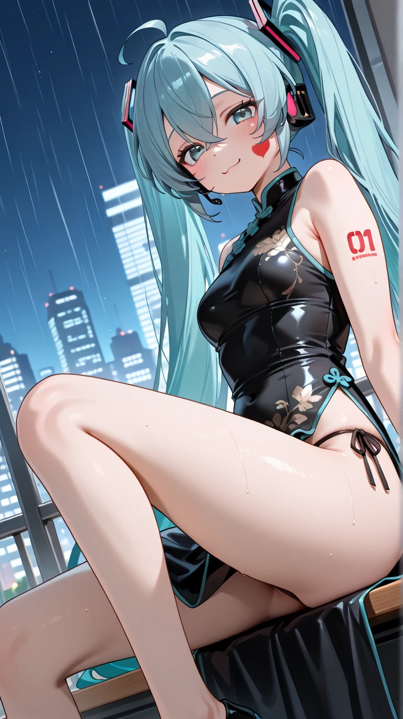 (Super detailed、Ultra-high resolution、8K masterpiece、Vibrant colors)、((Flat Color))、((Floating water))、Night Coast、Colorful Light、 A woman in a sexy swimsuit、(Angle from the bottom of the back）、(Silver chain body jewelry)、Randomly open your legs、Random Sexy Poses、Sweaty、 ((body paint、Pop tattoo on thigh))、Big Breasts、 (Perverted tight swimsuit、choker）、cameltoe、Beautiful hip line、Butt、nude、 (Twin tails、Vermilion, blue, silver, golden hair、hair ornaments)、Beautiful blue eyes、Beautiful red lip、（Reluctant、Bad mood）、 TWICE&#39;s Tzuyu&#39; on pause