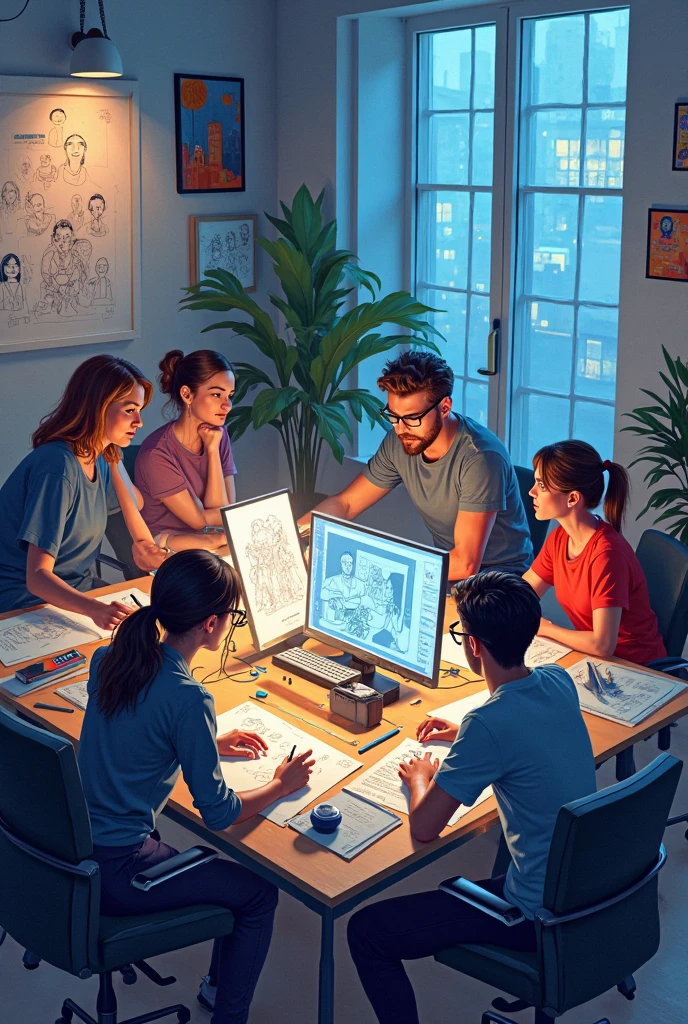 father and daughter playing game on computer --auto