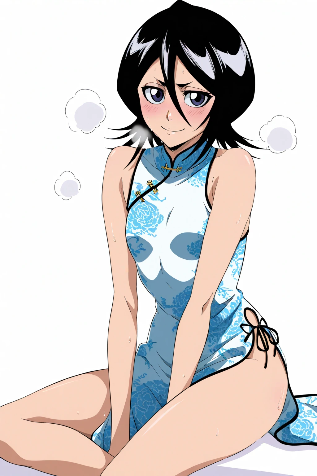 ((highest quality)), ((masterpiece)), (be familiar with),One female,((nsfw)),erect nipples,Sleeveless shirt,pants,Bewitching Smile