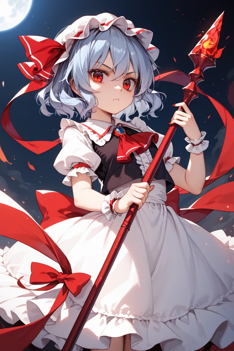 13 year old girl ,one lens ,short white hair dark red eyes, Orudera High  (bottom : an Orudera secondary school)