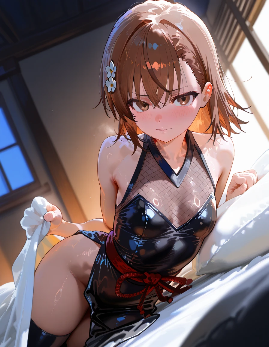 Nobqra/(jujutsu kaisen),cheveux courts ,cheveux bruns , cheveux luxuriants, gros seins, seins volumineux, elastic breasts, dans la douche, prendre un bain, wet, completely naked, pas de vêtements, closed between the legs, beaucoup de vapeur, Sous-vêtements transparents, very wet bra, wet hair,, couvre la poitrine avec une main, best quality, Very detailed, résolution ultra 8k