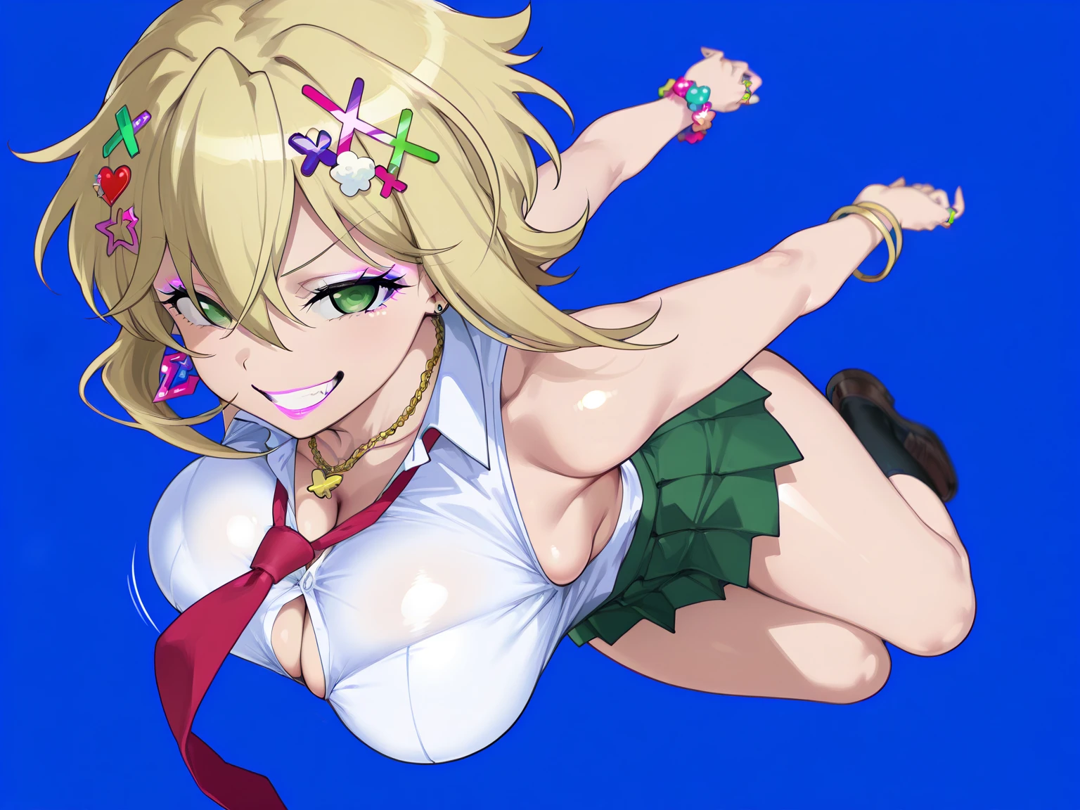 green bikini nude bunny suit circle hoop earrings heart cross shaped necklace short ponytail hair headband sexy heels shoes dancer hot boob pussy on the panty close your eyes smile sex bend your knees legs 2 hand Dancing sex stage stripper fingering down on the penis