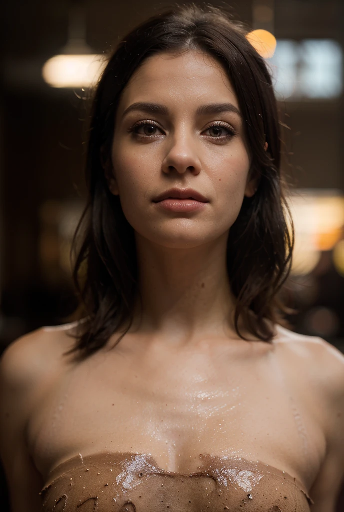 Gina Carano with a strong, athletic physique, beautiful detailed eyes, beautiful detailed lips, extremely detailed eyes and face, long eyelashes, nude, bodybuilding, large breasts, hairy vagina, cinematic lighting, dramatic shadows, photorealistic, highly detailed, 8k, best quality, masterpiece, hyper-realistic, chiaroscuro, moody lighting