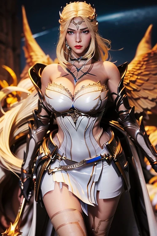Dragon, (Dragon HEAD), Huge , Dragon ARMOR, Latex suit, (Cleavage), ((Largest Phoenix Wings)), Long legs, (Are standing), Sexy Body, Muscle Abs.