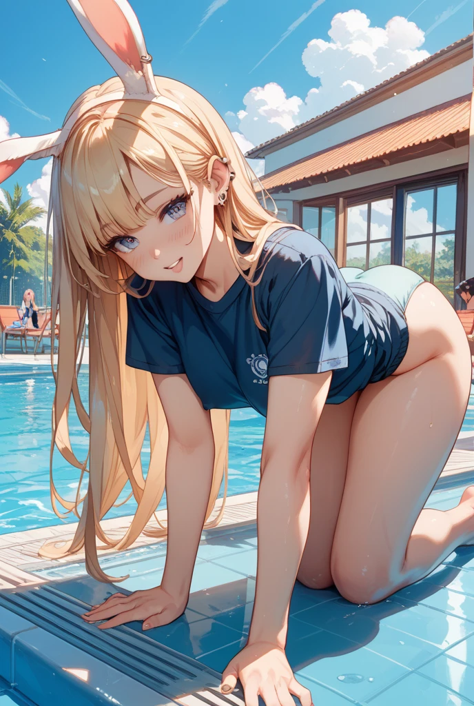 pieces fly、masterpiece、highest quality、Super detailed、High resolution、High resolution、8K portrait、Unity 8k壁紙のHigh resolutionCG、unity 8k wallpaper、cute:1.5、change:1.5、Highly detailed CG unity 8k wallpaper、realistic、real person、cute、 portrait photography、shiny skin、High resolution、(16 years old:1.2)、(1 girl)、beautiful clear eyes、very detailed explanation、delicate face、nice lips、slender body、thin waist、thin legs、(Poolside:1.6)、
1 girl, cute, perfect face, seriously, (blush:1.5),
big breasts,((nude:1.2)),(((nipple))), Detailed description vagina,Show vagina,spread your legs,spread your pussy,((cum in vaginas:1.3))、((think back:1.5))
