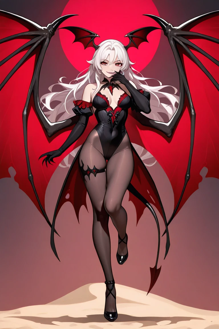 [(white background:1.5)::5], (bottle bottom:0.9), masterpiece,(full body:1.2),(masterpiece, ultra high res, 16k uhd, high quality),1monster girl, vampire, huge chest, red dress, smirk,perfect face,hybird,monster