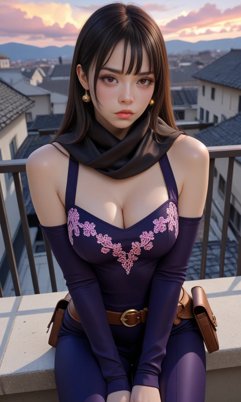 realistic photo, realistic shadows, masterpiece, highest quality, high quality, highres, dynamic light, cute, detailed face+eyes, detailed face and eyes, short black hair with twintails, (AliceDv), ((trucker, flustered)).black hair and eye,purple floral dress,blue pants,have eye glasses  and sword very detailed