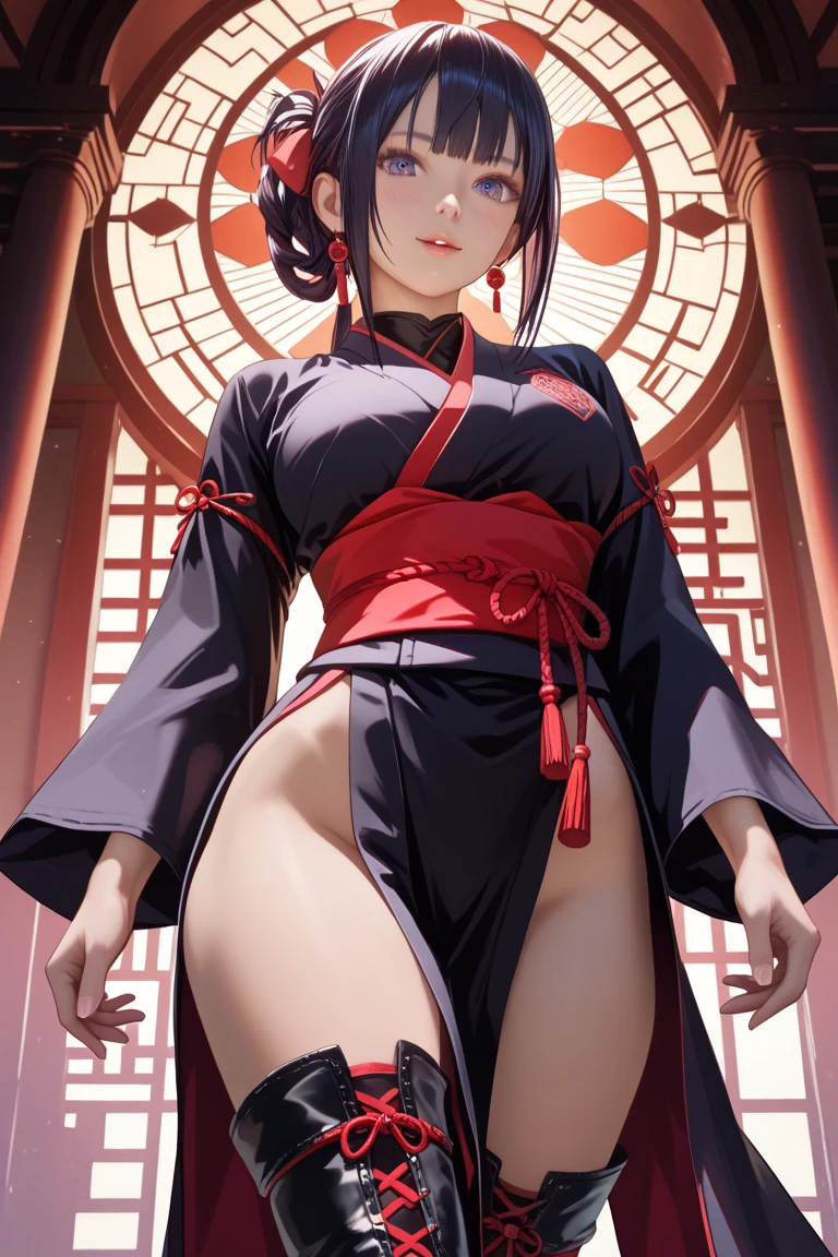 Uma linda samurai sexy, rosto lindo, corpo lindo delicado, corpo sedutor, usando um quimono aberto sexy e sedutor.

The artwork is created in a medium reminiscent of Japanese inkwash paintings....., with bold brush strokes and a monochrome color palette. The artist's masterful technique brings out the intensity and power of the presence of the 

Image is of the highest quality, with every detail captured flawlessly in ultra-high resolution. The textures on the kimono and the intricate patterns are rendered with extreme precision. The lighting is carefully crafted to enhance the dramatic effect, com sombras profundas e destaques sutis.

Geral, The artwork exudes a sense of elegance and power, combining traditional Japanese aesthetics with a touch of modernity. The monochrome color palette, combinado com os detalhes requintados, creates a captivating and immersive experience for the viewer.